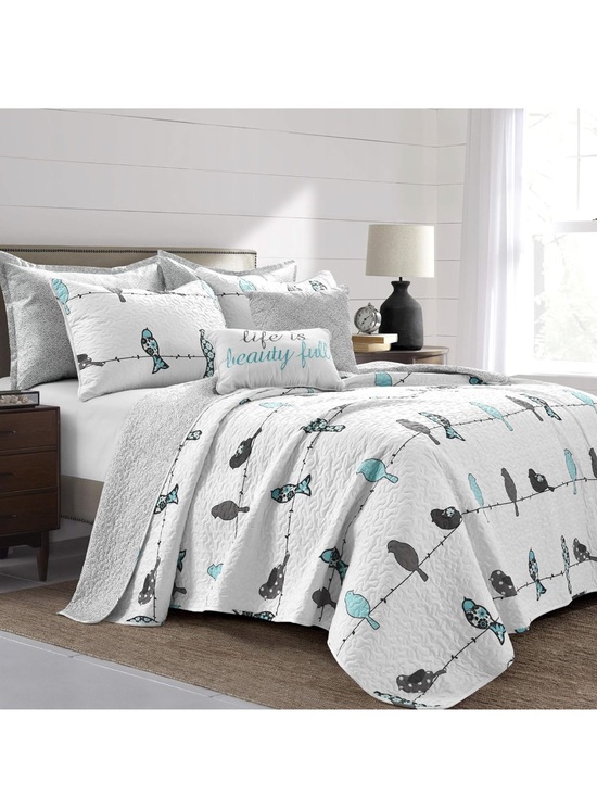 Lush Decor Other - Lush Decor Rowley Birds Quilt 7 piece set, Full/Queen, Reversible
